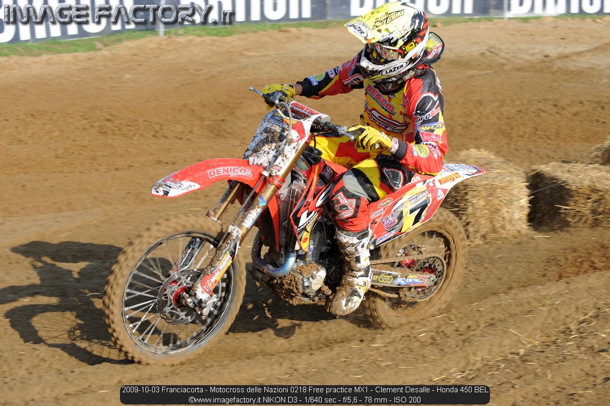 2009-10-03 Franciacorta - Motocross delle Nazioni 0218 Free practice MX1 - Clement Desalle - Honda 450 BEL